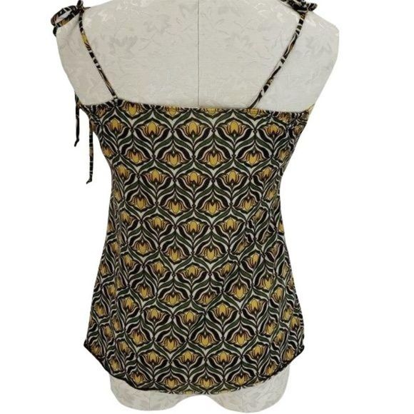 Robin K Floral Yellow & Black abstract tank top - Picture 5 of 7